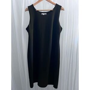 Studio One New York‎ Womens Black Textured Jacquard Sleeveless Sheath Dress 14